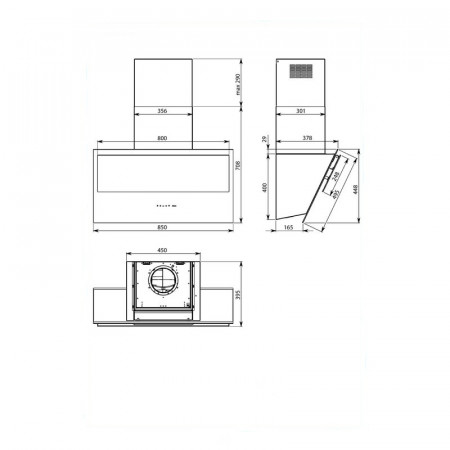 Hotte inclinée FALMEC VERSO NRS 1420