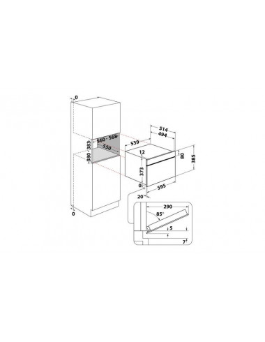 Four micro-ondes encastrable WHIRLPOOL AMW730IX