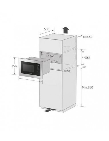 Four micro-ondes encastrable SAMSUNG MG20A7013CT