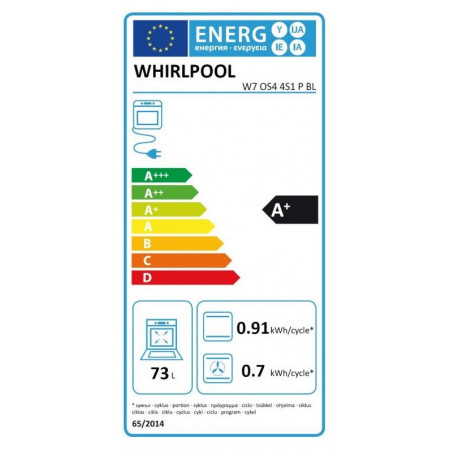 Four vapeur encastrable WHIRLPOOL W7OS44S1PBL