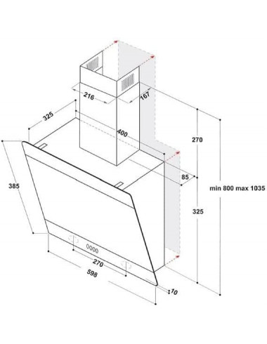 Hotte inclinée WHIRLPOOL AKR62FLTK