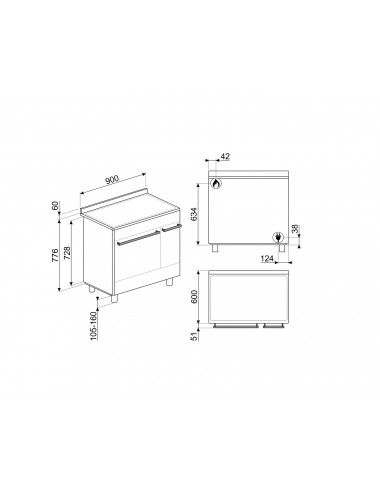 Piano de cuisson SMEG SCB92MX8