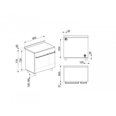 Piano de cuisson SMEG SCB92MX8