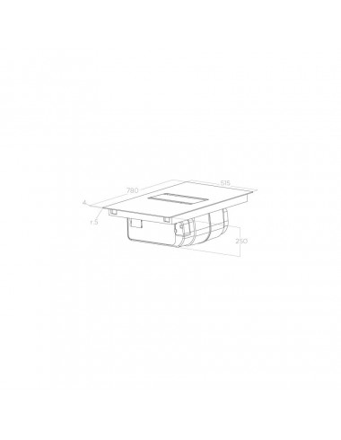 Plaque induction avec hotte intégrée ELICA NIKOLATESLA ALPHA BL/A/78