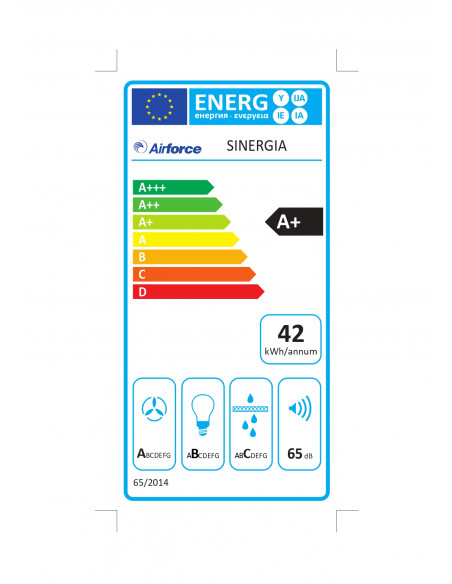 Hotte plafond AIRFORCE SINERGIA EASY UP FLAT BLANCHE