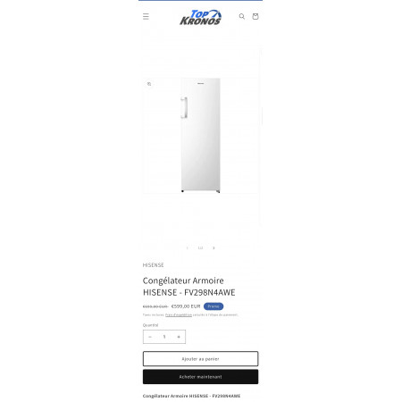 Congélateur HISENSE FV298N4AWE