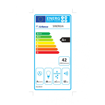 Hotte plafond AIRFORCE SINERGIA EASY UP FLAT NOIRE