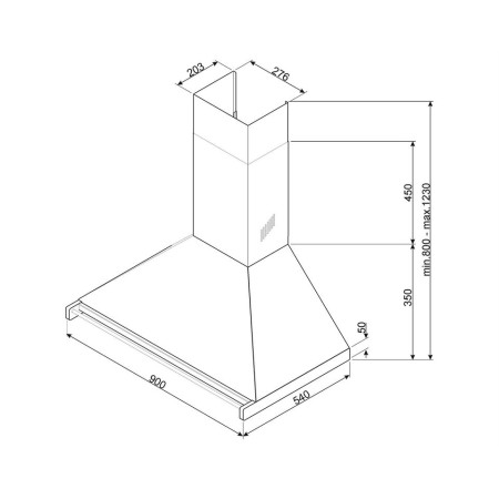 Hotte murale SMEG KD90HXE