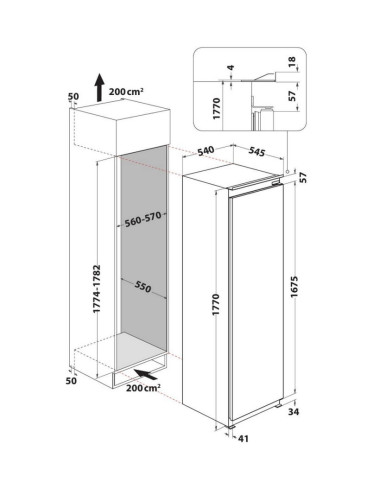 Réfrigérateur encastrable INDESIT INSZ18012
