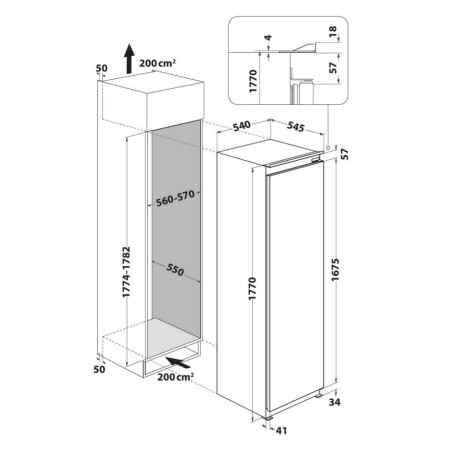Réfrigérateur encastrable INDESIT INSZ18012