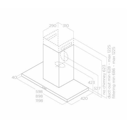 Hotte murale ELICA THIN IX/A/90