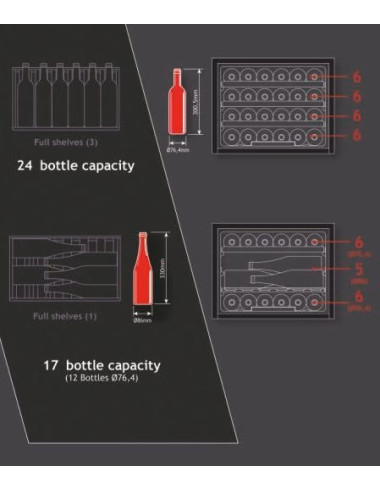 Cave à vin encastrable ROSIERES RWCB45/1