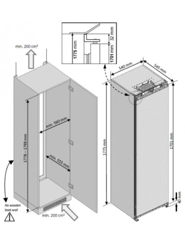 Congélateur encastrable BEKO BFNA247E40SN