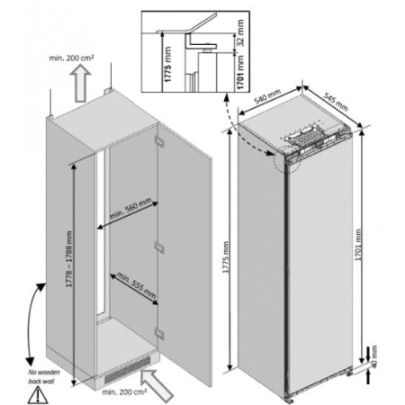 Congélateur encastrable BEKO BFNA247E40SN