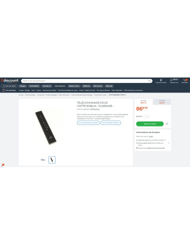 TELECOMMANDE ROBLIN 6843607
