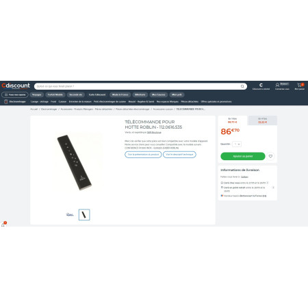 TELECOMMANDE ROBLIN 6843607