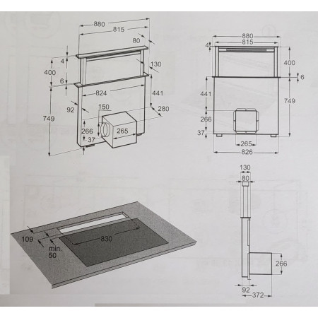 Hotte ascenseur AEG DDE5960B