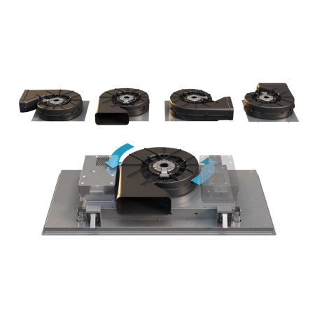 Hotte plafond AIRFORCE SINERGIA EASY UP FLAT NOIRE