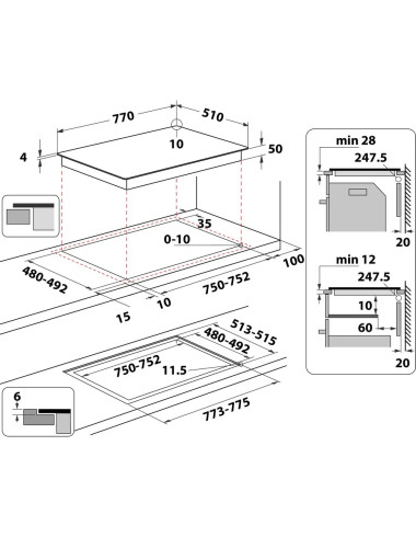 Plaque induction WHIRLPOOL WLB2977NE