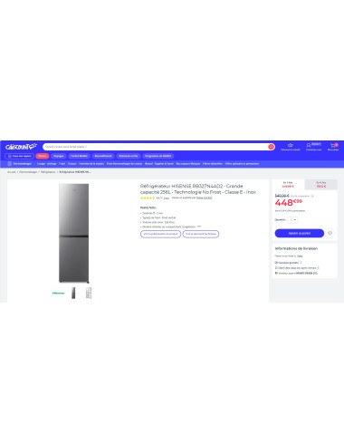 Réfrigérateur combiné HISENSE RB327N4AD2