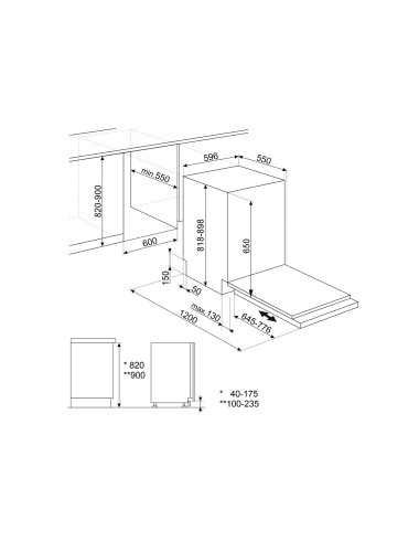 Lave vaisselle encastrable SMEG STL262D