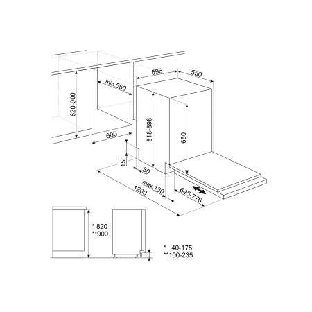 Lave vaisselle encastrable SMEG STL262D