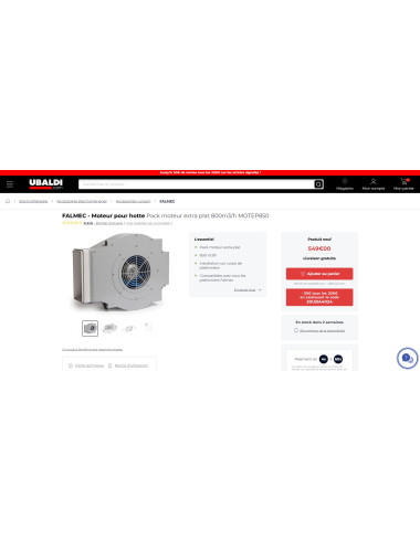 Moteur slim FALMEC MOTEP850