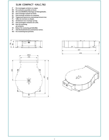 Moteur slim FALMEC MOTEP850