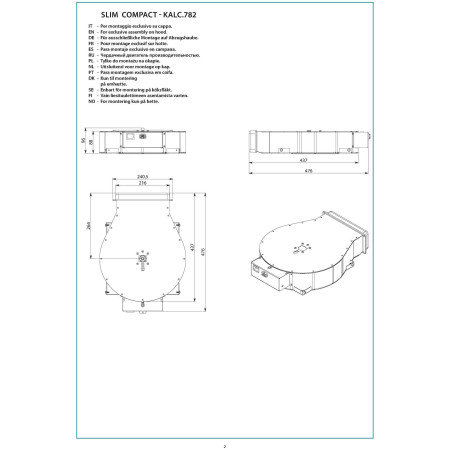 Moteur slim FALMEC MOTEP850