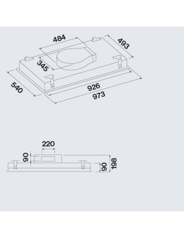 Hotte plafond FALMEC NUVOLA 90