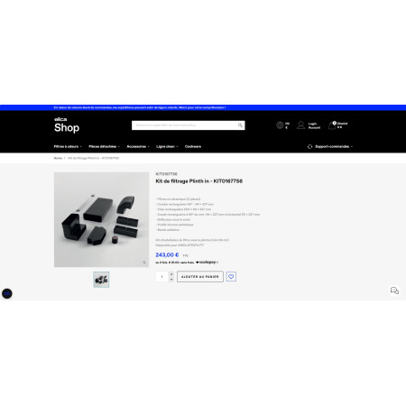 Kit installation recyclage ELICA NIKOLATESLA KIT0167756