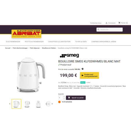 Bouilloire RETRO Années 50 SMEG KLF03