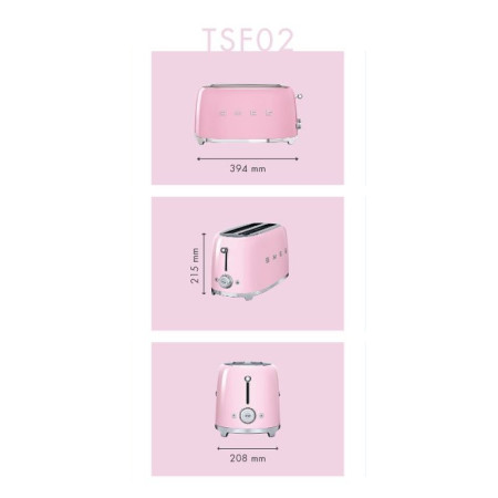 Toaster / Grille-pain 4 tranches RETRO Années 50 SMEG TSF02