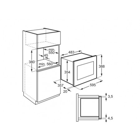 Four micro-ondes encastrable ELECTROLUX EMS4253TEX