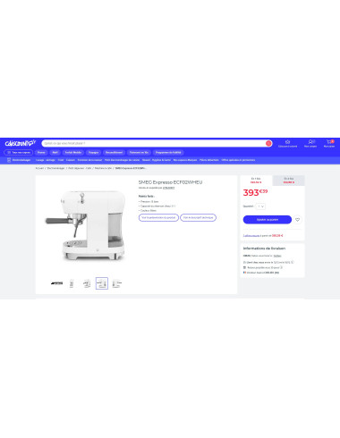 Machine à Expresso RETRO Années 50 SMEG ECF02