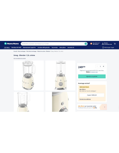 Blender RETRO Années 50 SMEG BLF03