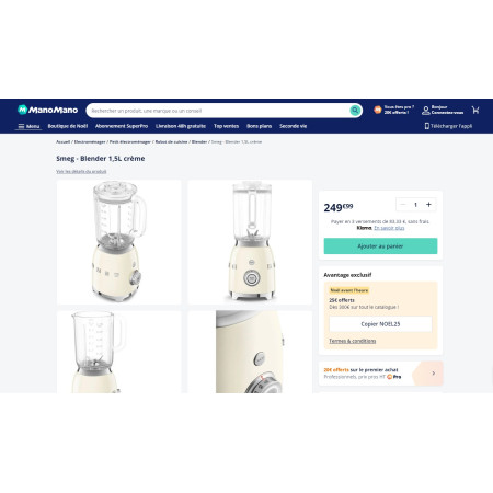 Blender RETRO Années 50 SMEG BLF03