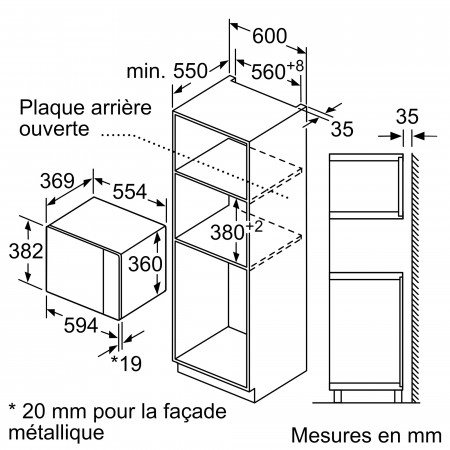 Four micro-ondes encastrable SIEMENS BE555LMB1F