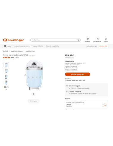 Presse-agrumes RETRO Années 50 CJF11