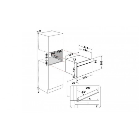 Four micro-ondes encastrable WHIRLPOOL W6MD440BSS