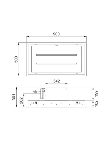 Hotte plafond ROBLIN CANOPEE 900