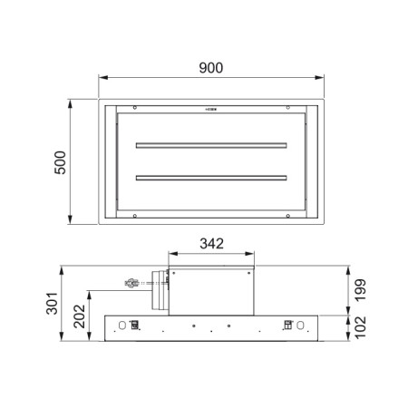 Hotte plafond ROBLIN CANOPEE 900