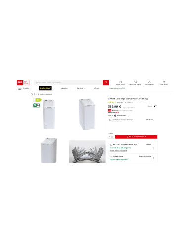 Lave linge TOP CANDY CSTSG27L3/1-47