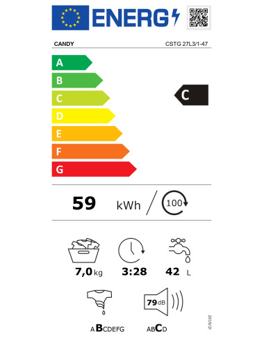 Lave linge TOP CANDY CSTSG27L3/1-47