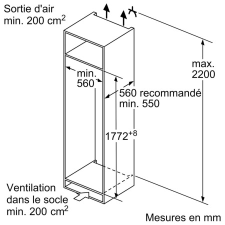 Réfrigérateur encastrable NEFF KI1812FE0