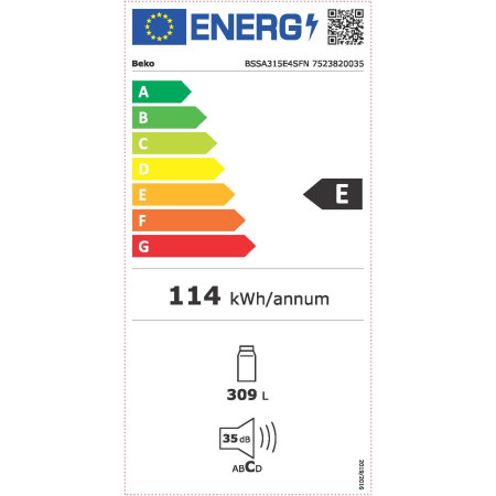 Réfrigérateur encastrable BEKO BSSA315E4SFN