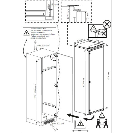 Réfrigérateur encastrable BEKO BSSA315E4SFN