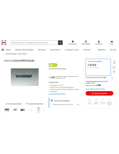 Hotte plafond ELICA HILIGHT-X H16