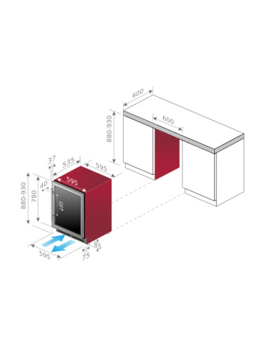 Cave à vin encastrable LE CHAI LBN468