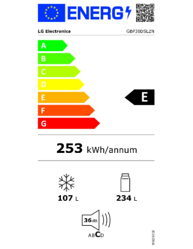 Réfrigérateur combiné LG GBP30DSLZN